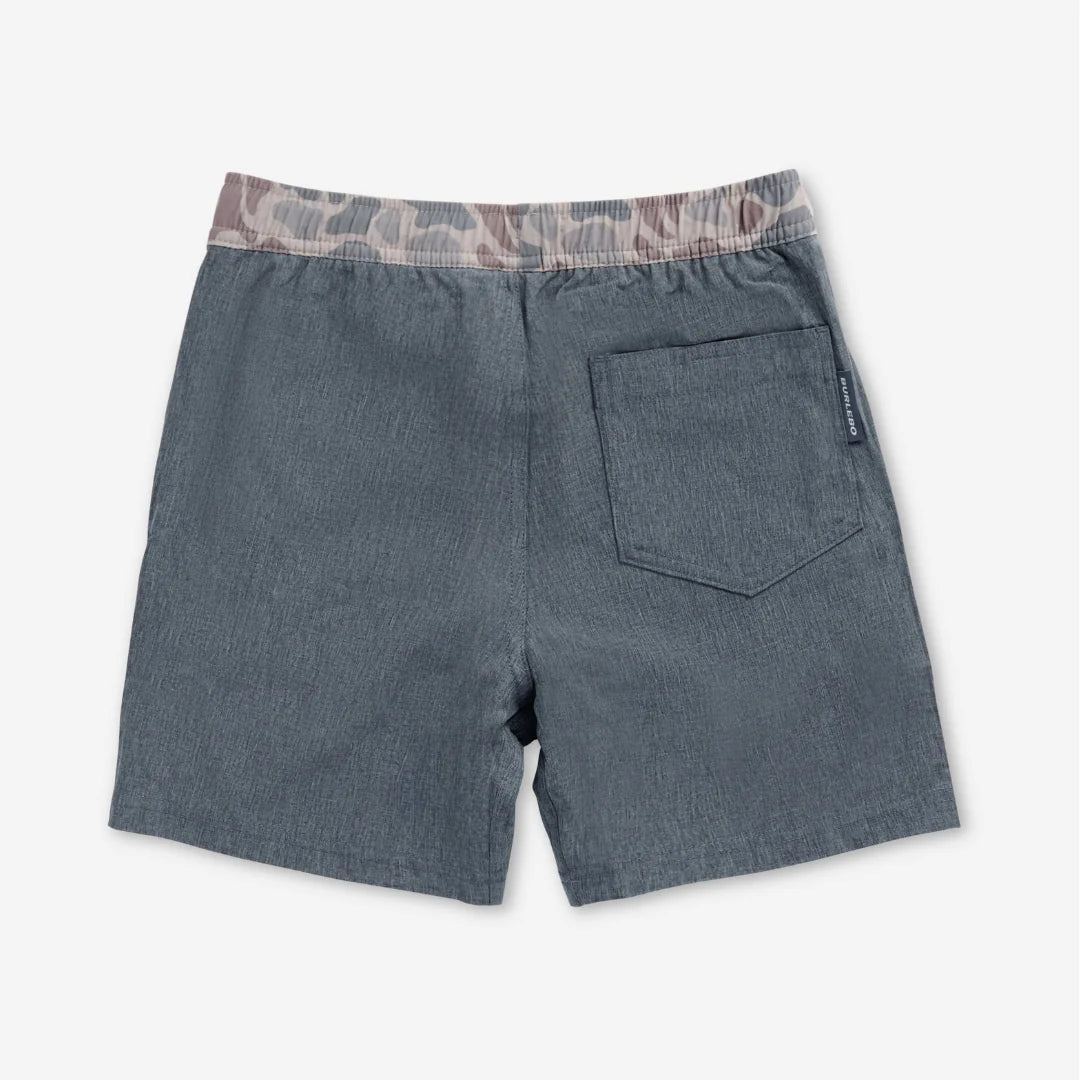 Burlebo Youth Athletic Short - Grizzly Grey - Deer Camo Liner