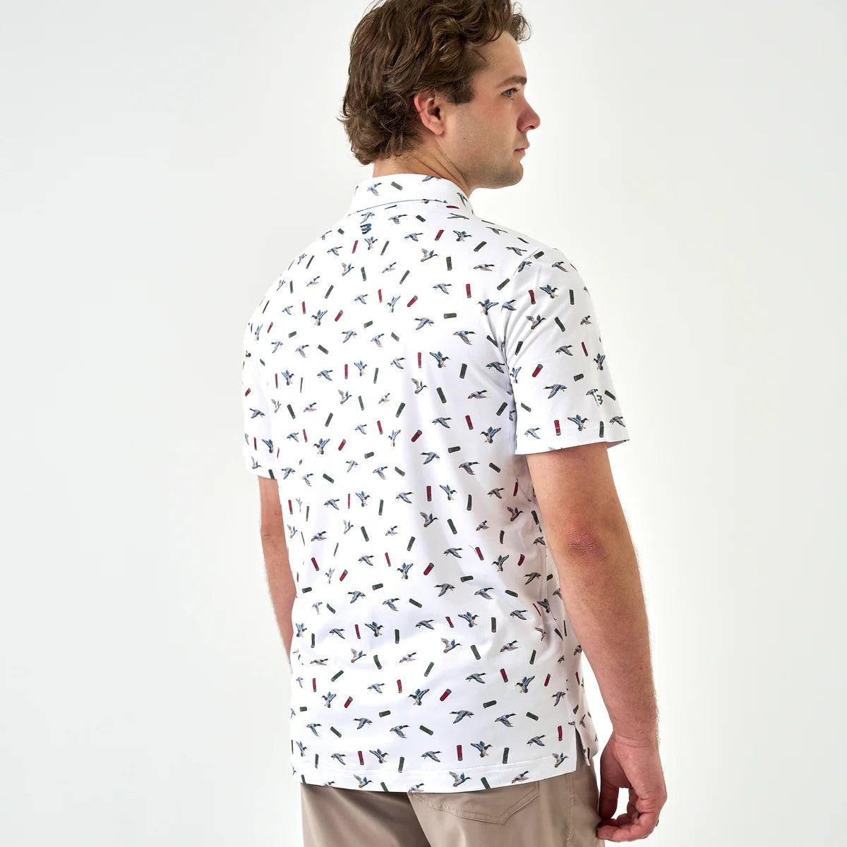 Burlebo Men’s Performance Polo - Ducks And Shells