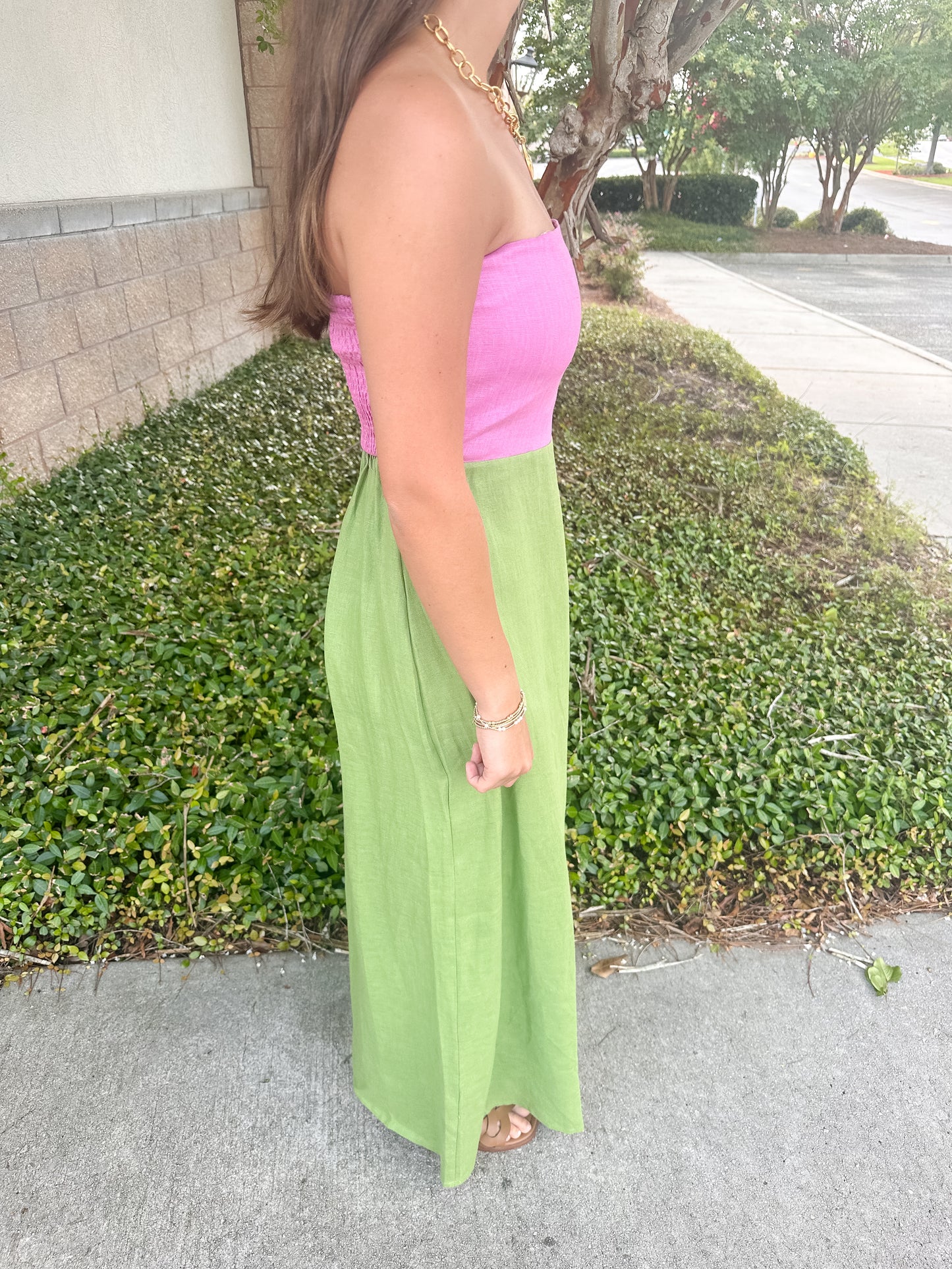 Hailey Colorblock Maxi Dress - Purple