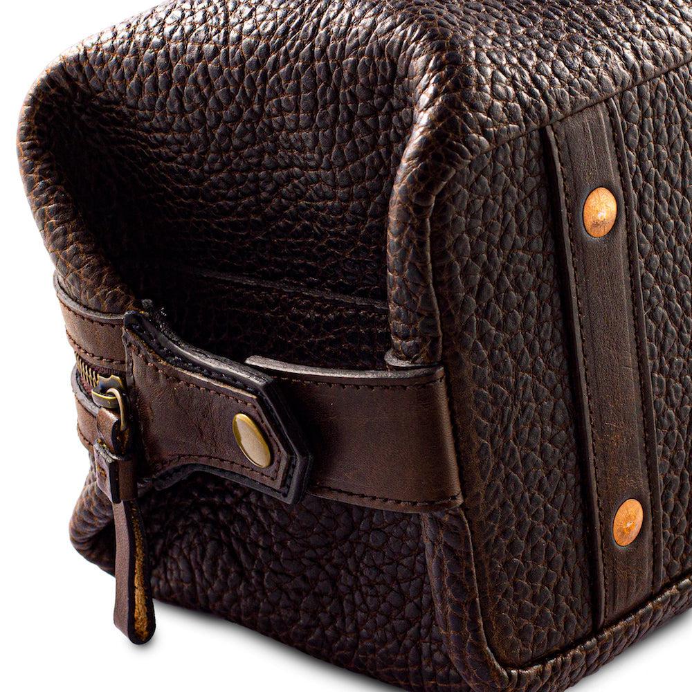 Mission Mercantile Theodore Leather Toiletry Wash Bag