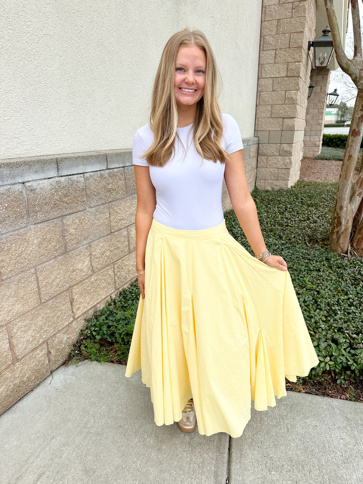Molly Midi Skirt - Yellow