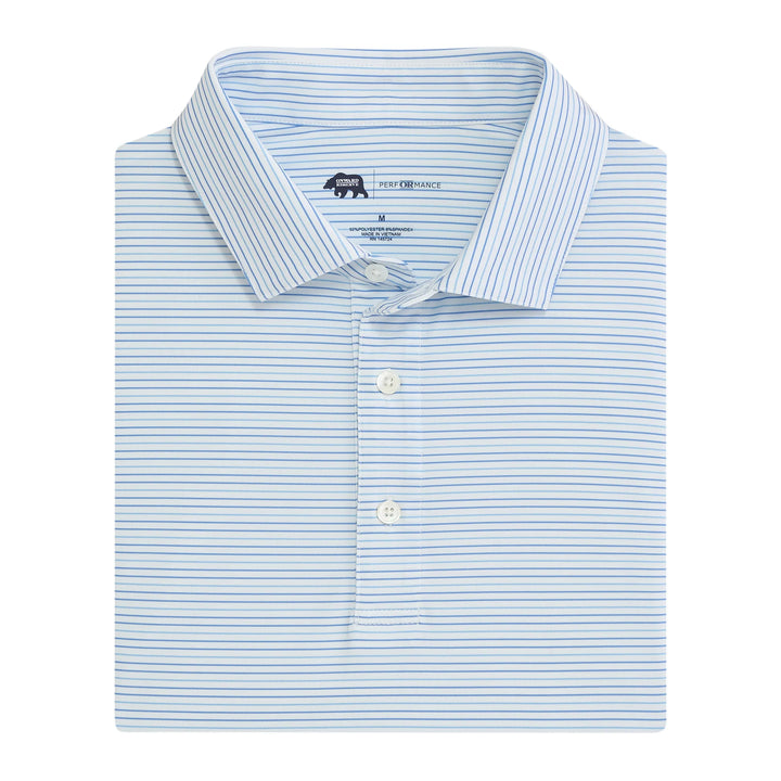Onward Reserve Drivers Stripe Performance Polo - Azurine