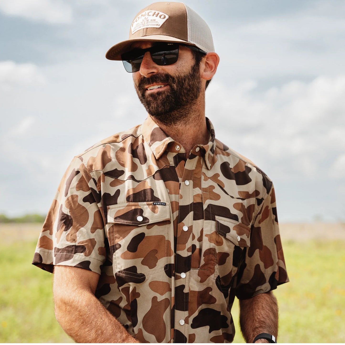 Poncho Men’s “The Paloma” S/S Regular Shirt - Duck Camo