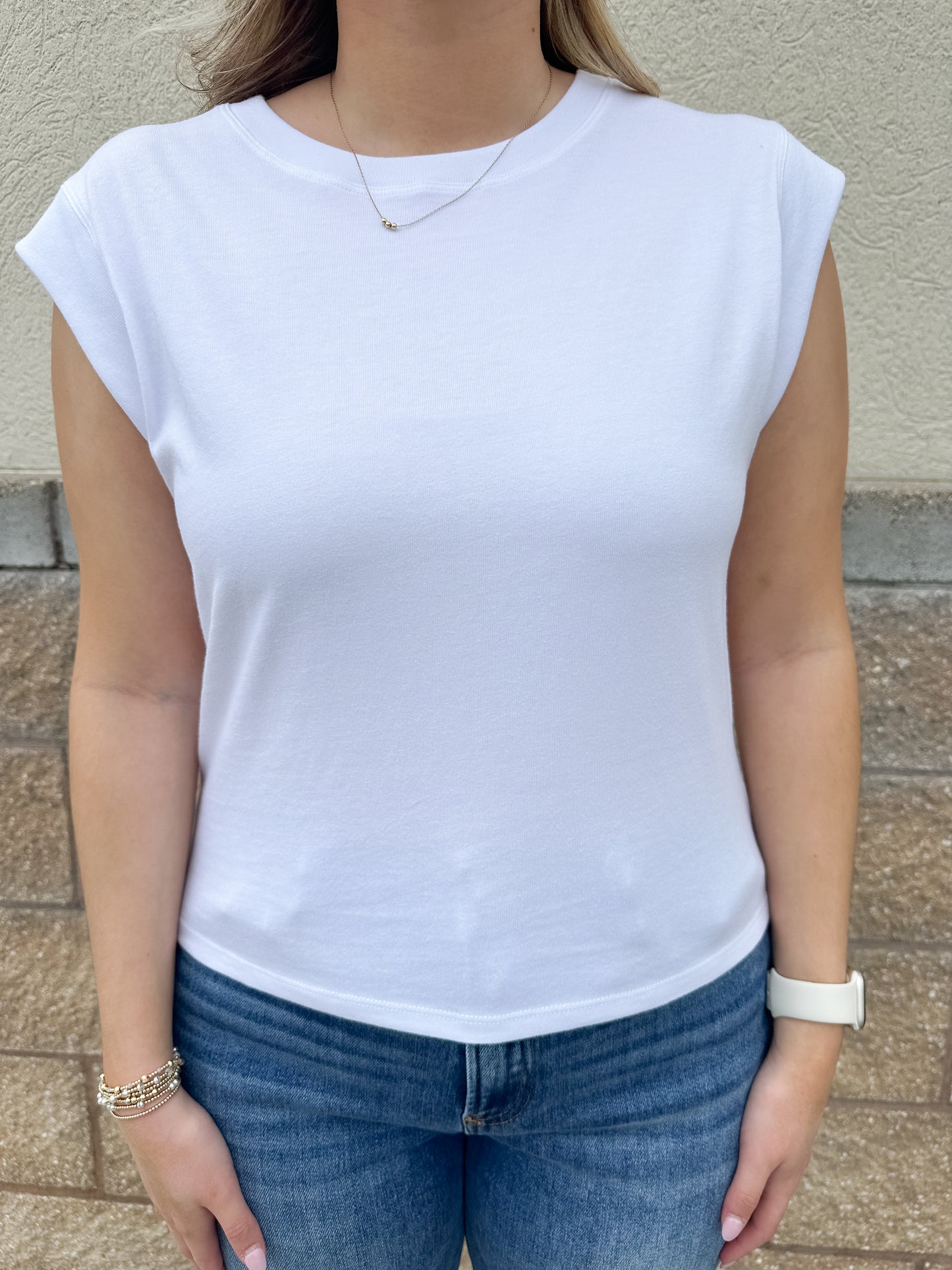 Camino Jersey Top - White