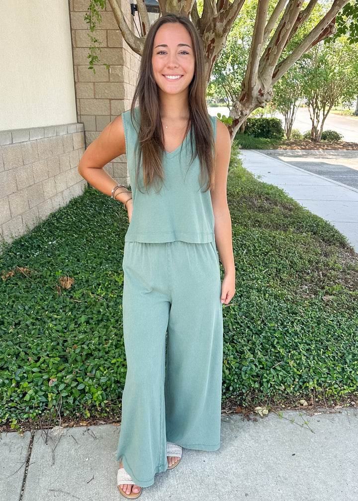 Scout Jersey Flare Pant - Hunter Green
