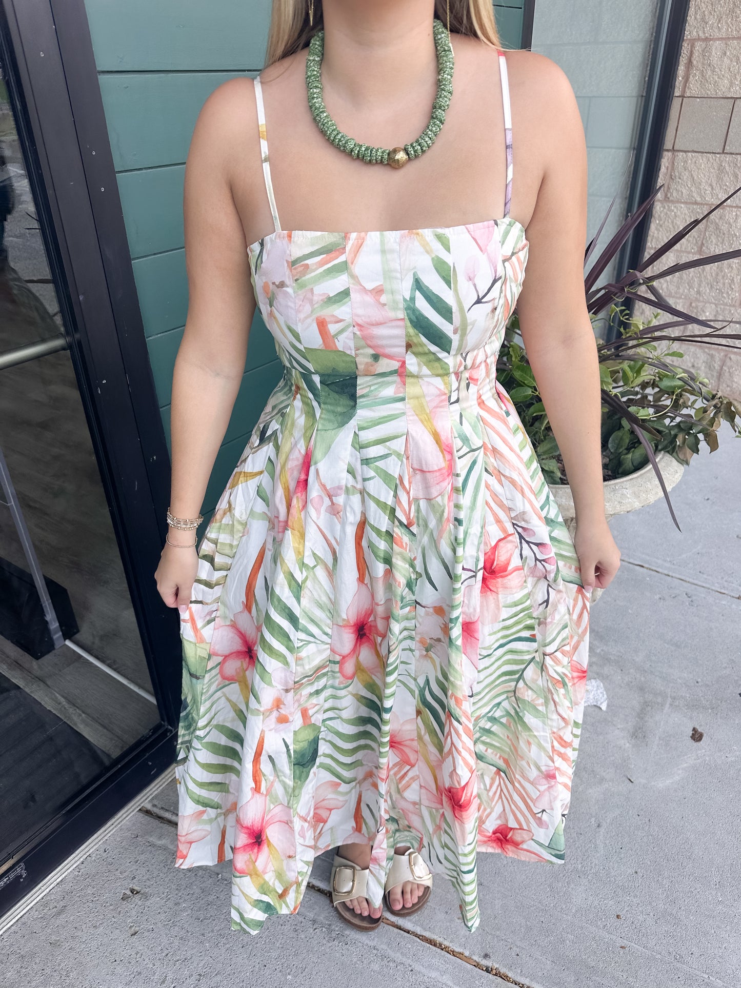 Reagan Tropical Midi Dress