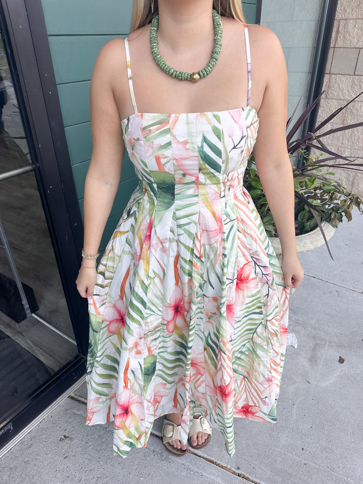 Reagan Tropical Midi Dress