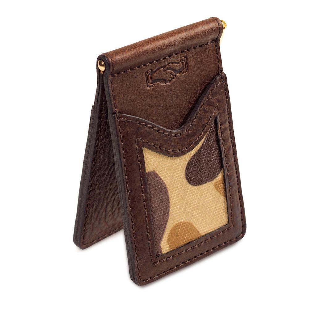 Mission Mercantile Campaign Leather Small Wallet - Smoke Vintage Camo
