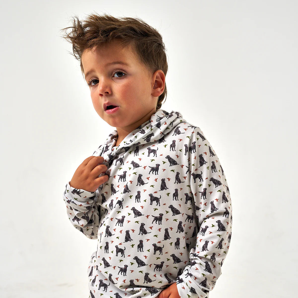 Burlebo Youth Performance Hoodie - Dogs & Ducks