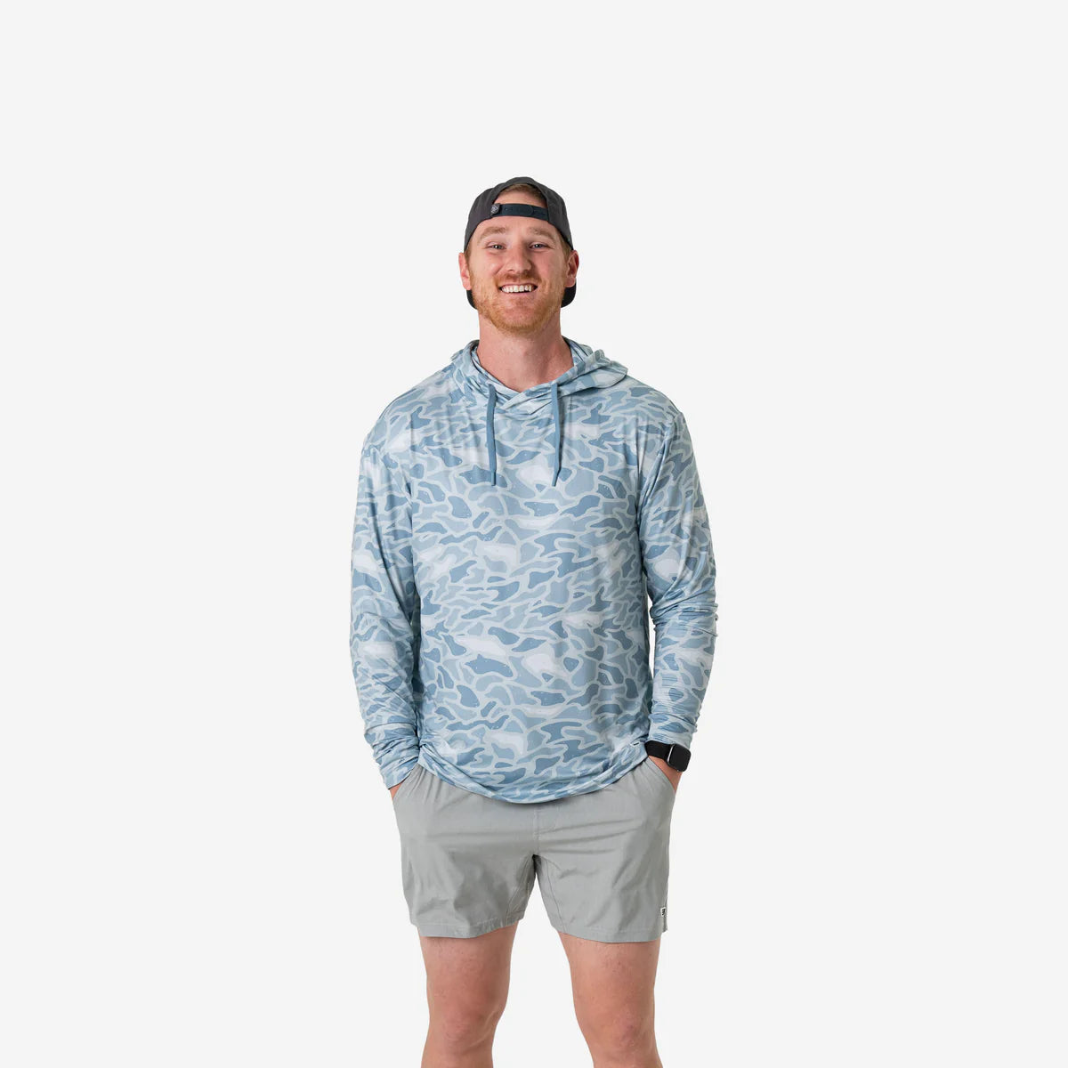 Burlebo Men’s S26 Performance Hoodie - Seaside Camo