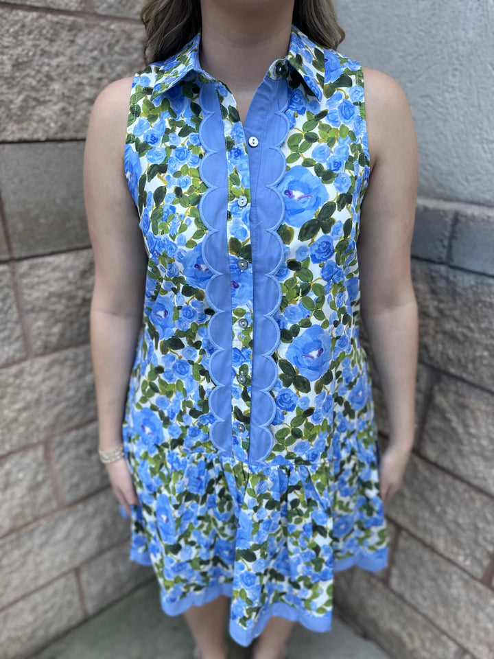 Blue Summer Mini Dress