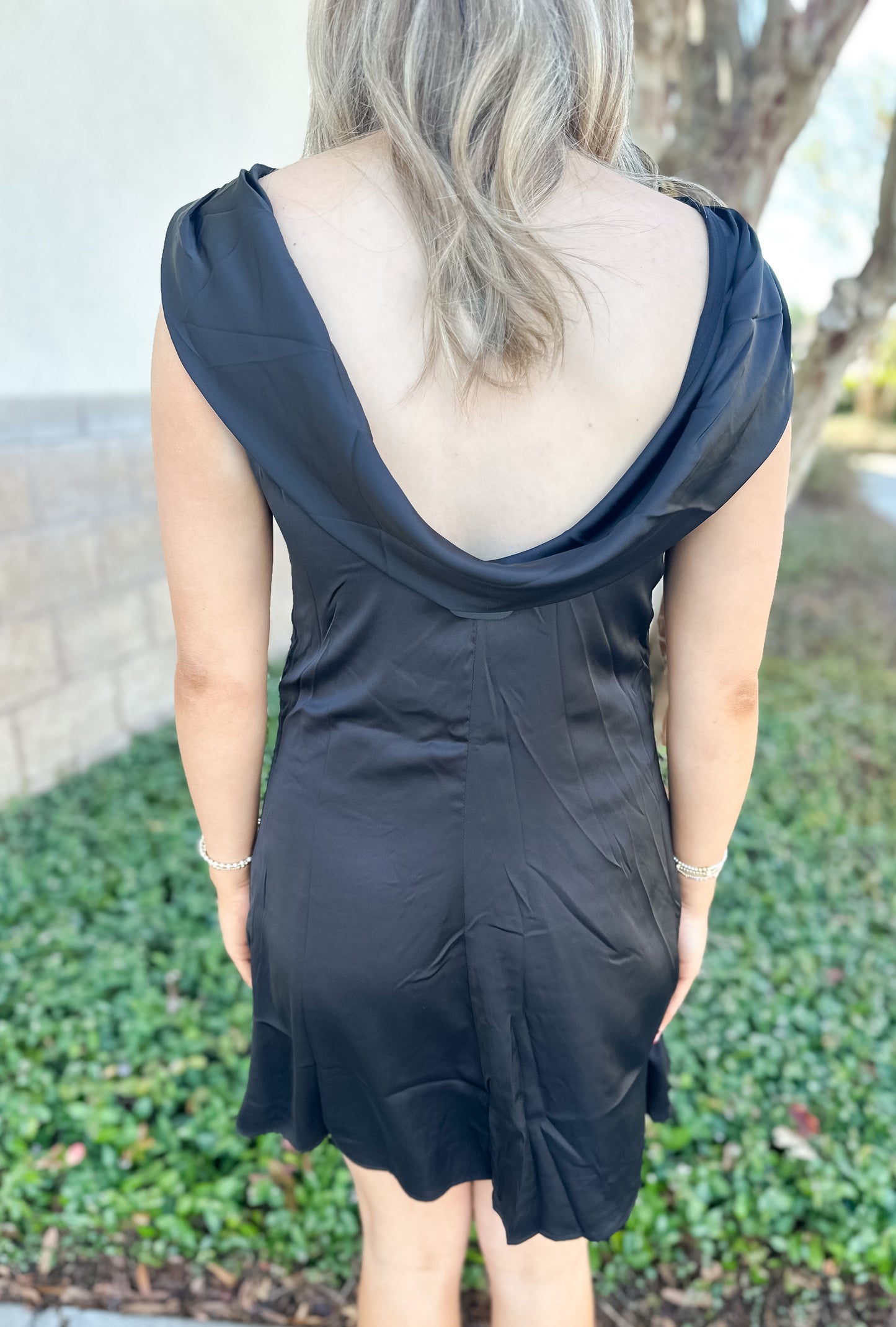 Nancy Satin Drape Dress