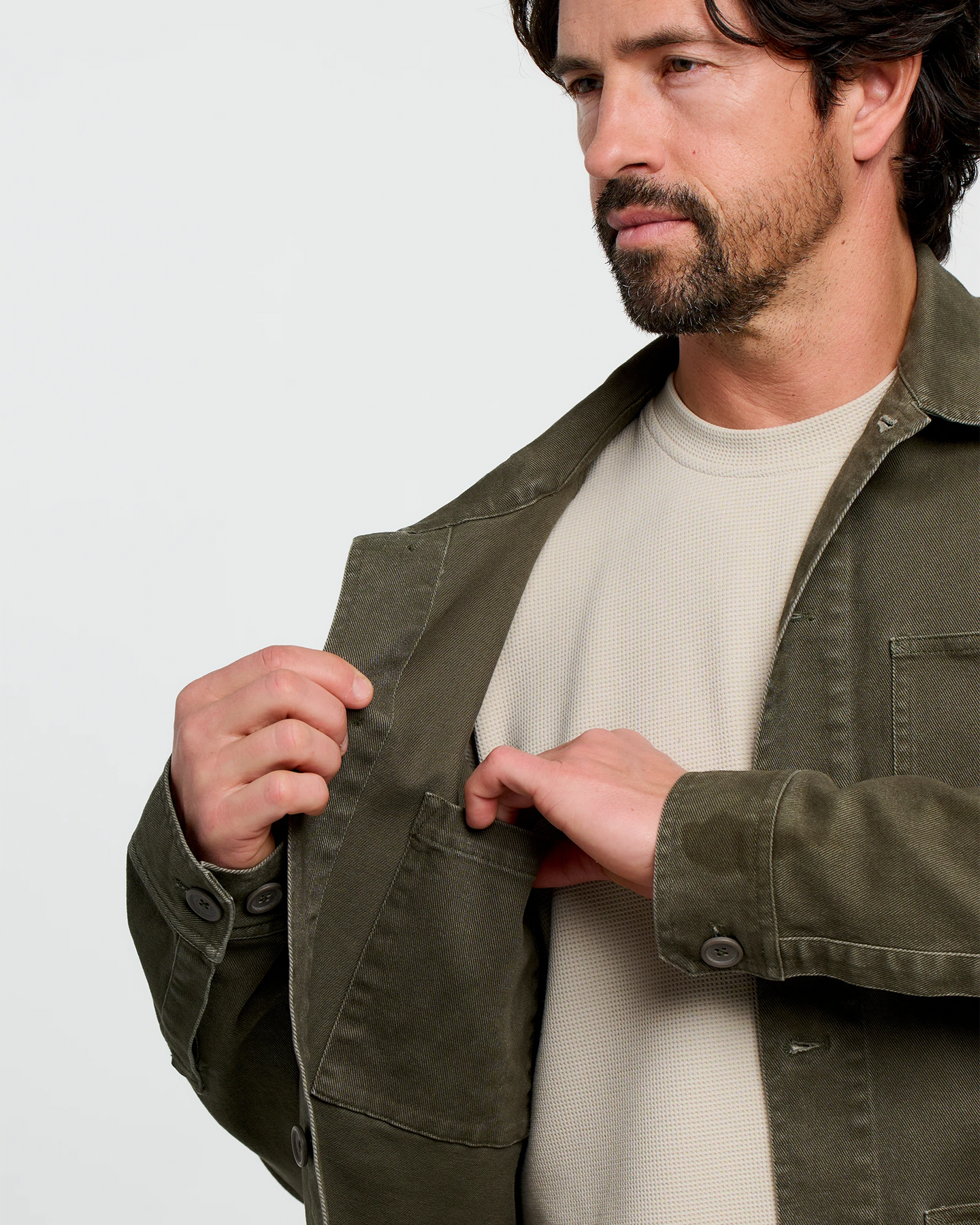 FreeFly Men’s Folly Twill Chore Coat - Dark Forest