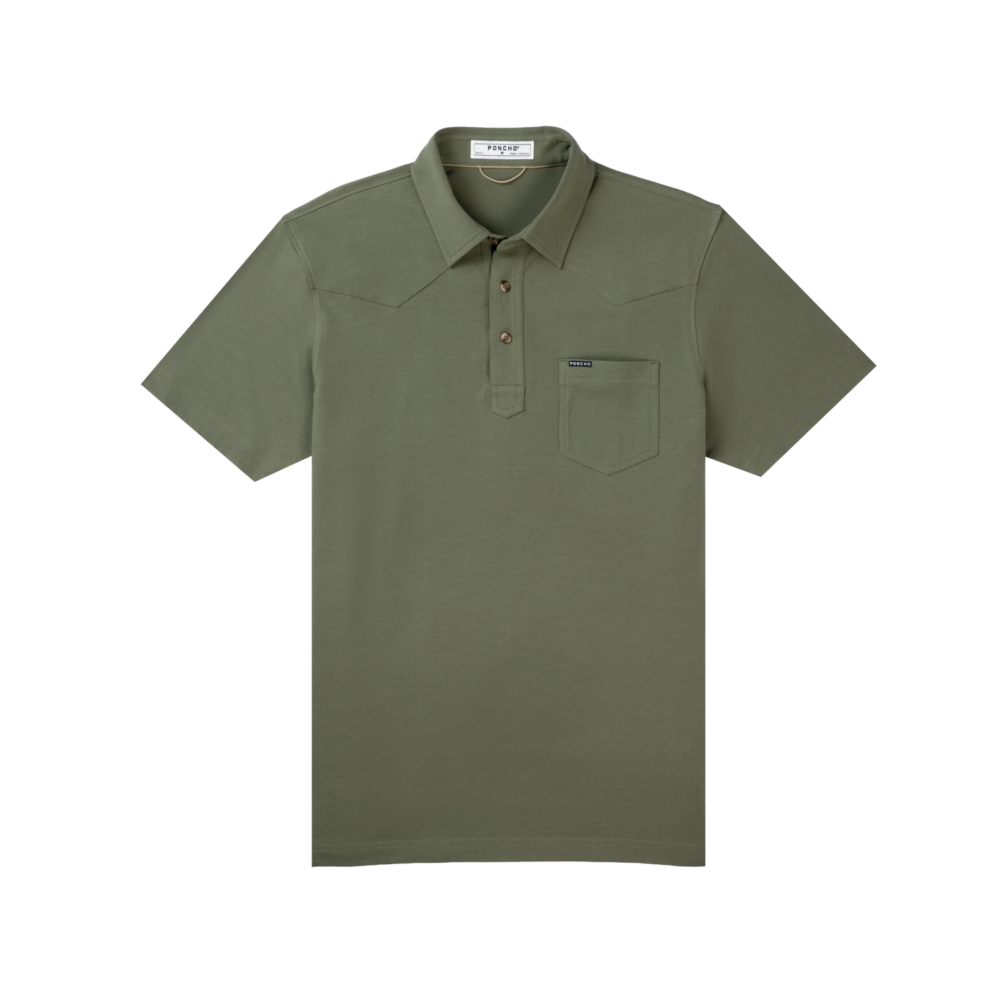 Poncho Men’s “The Jalapeño Cream Cheese” Regular Pima Cotton Polo - Moss Green