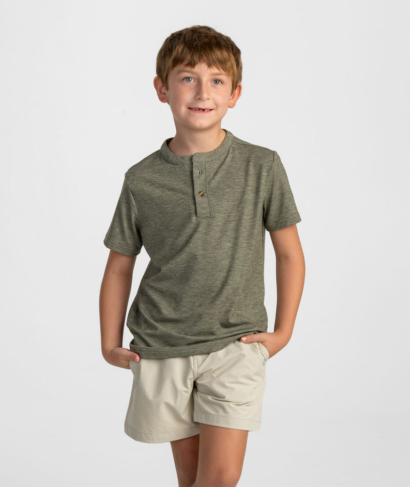 SSCO Youth Comfort Henley SS - Spanish Moss