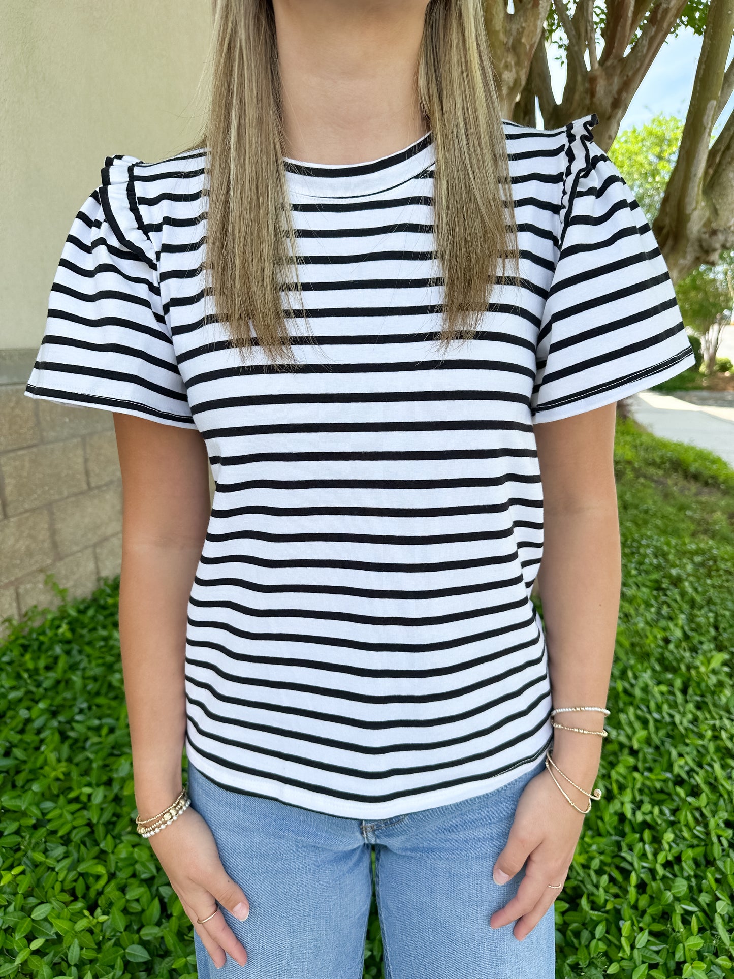 Margot Top - White & Black