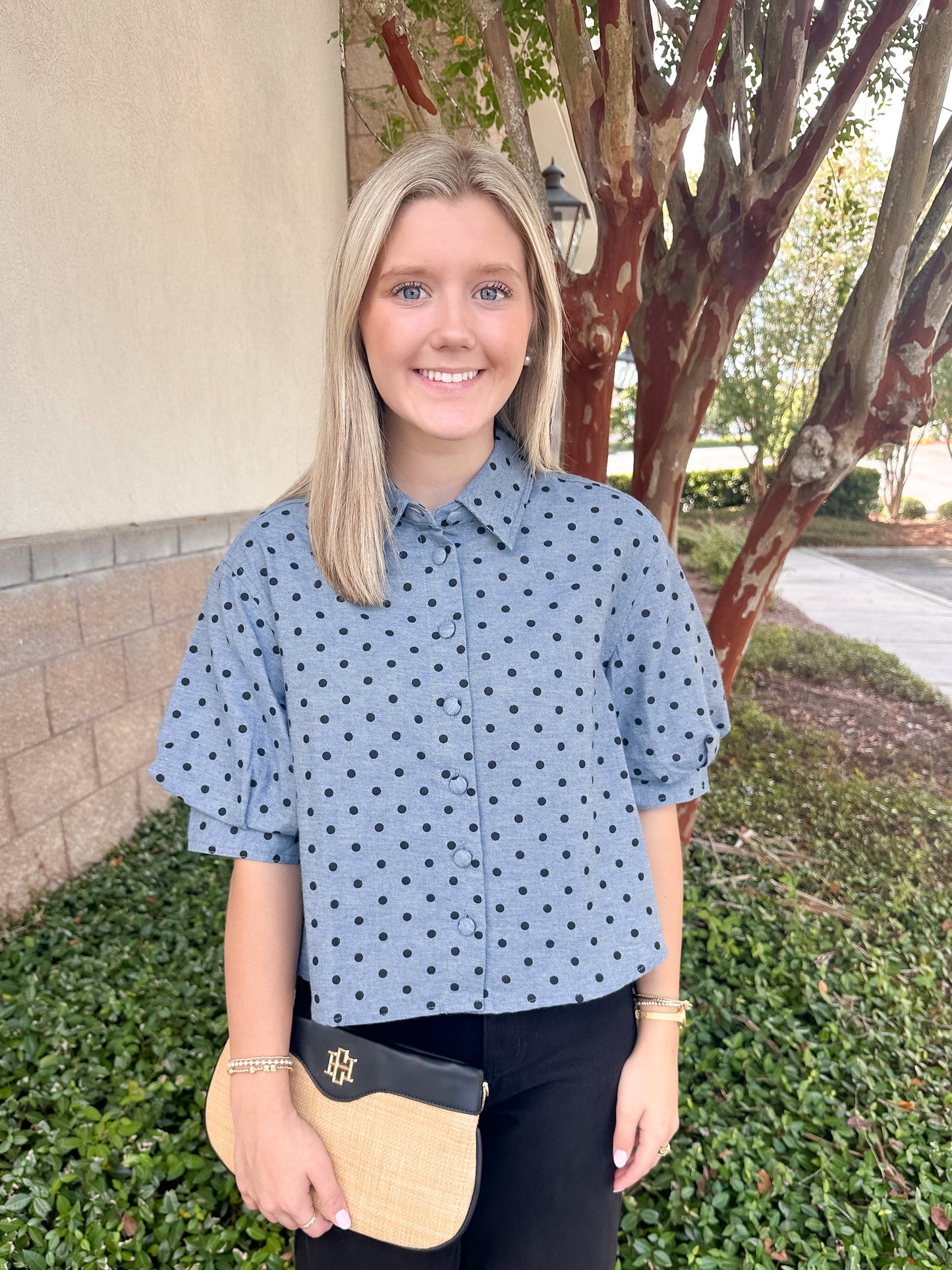 Presley Polka Dot Top