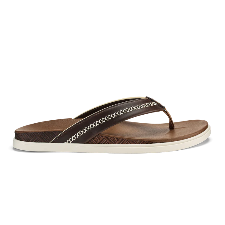 OluKai Men’s Shoreline Leather Sandal - Toffee|Toffee