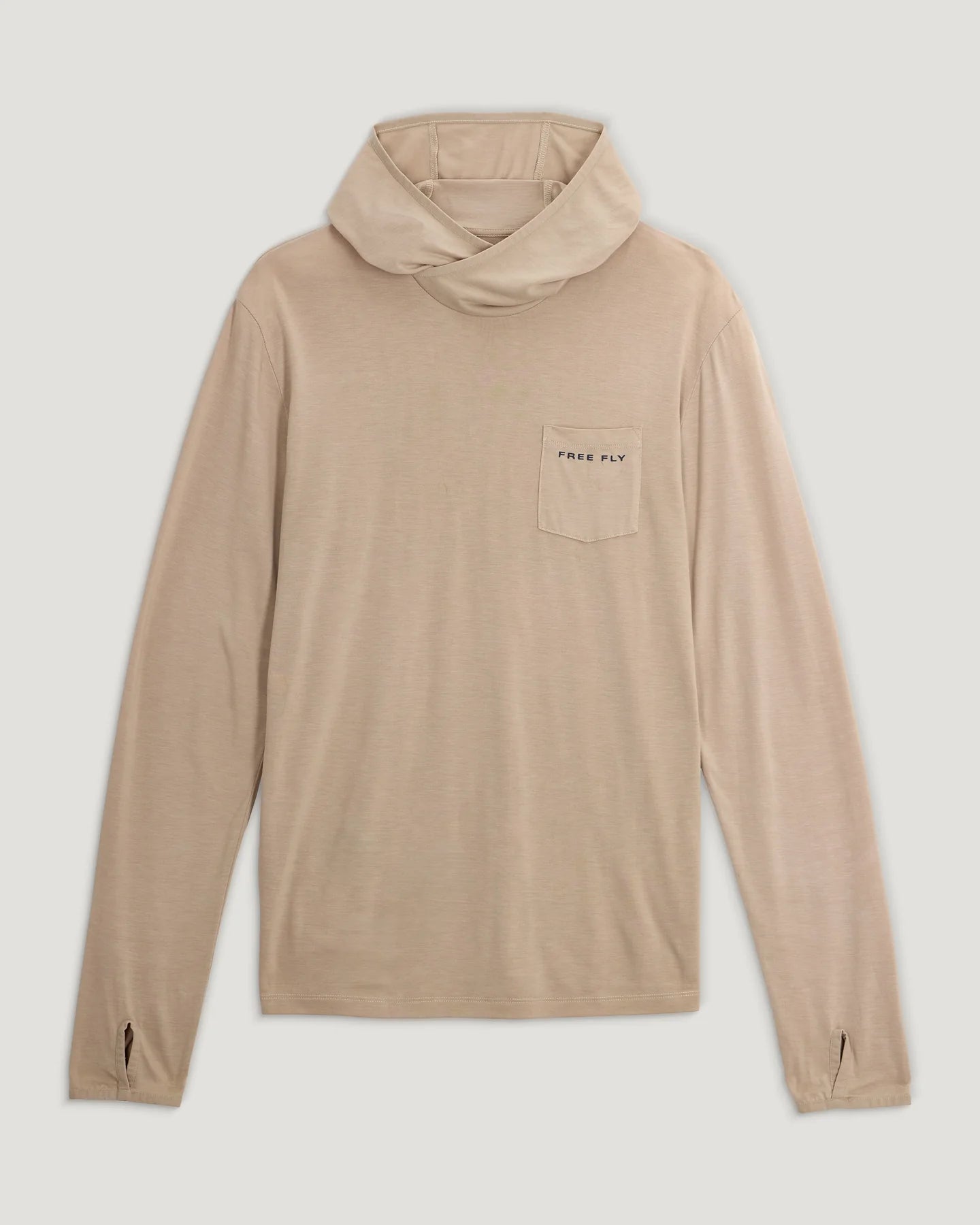 Free Fly Men’s Bamboo Lightweight Graphic Hoodie - Dive Bomb Desert Tan