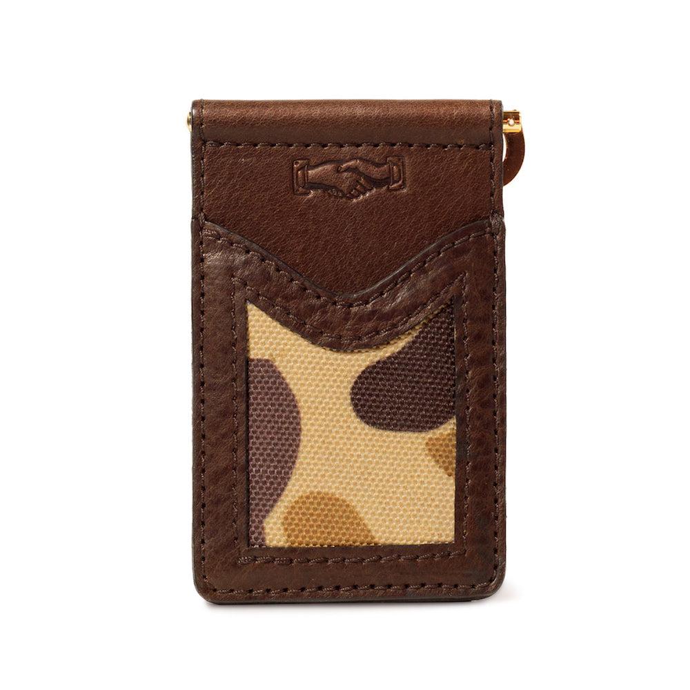 Mission Mercantile Campaign Leather Small Wallet - Smoke Vintage Camo