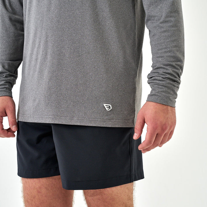 Burlebo Men’s Performance Hoodie - Dark Heather Grey