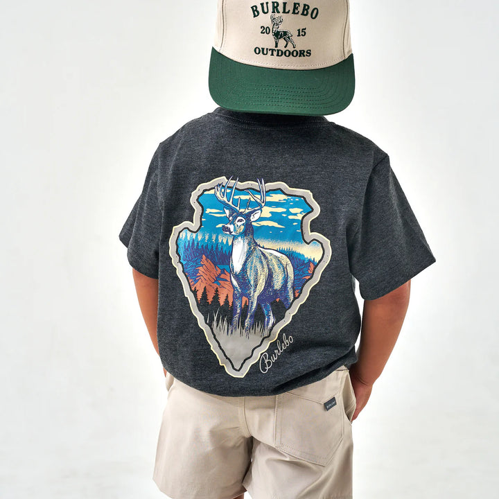 Burlebo Youth Whitetail Season S/S T-Shirt - Heather Black