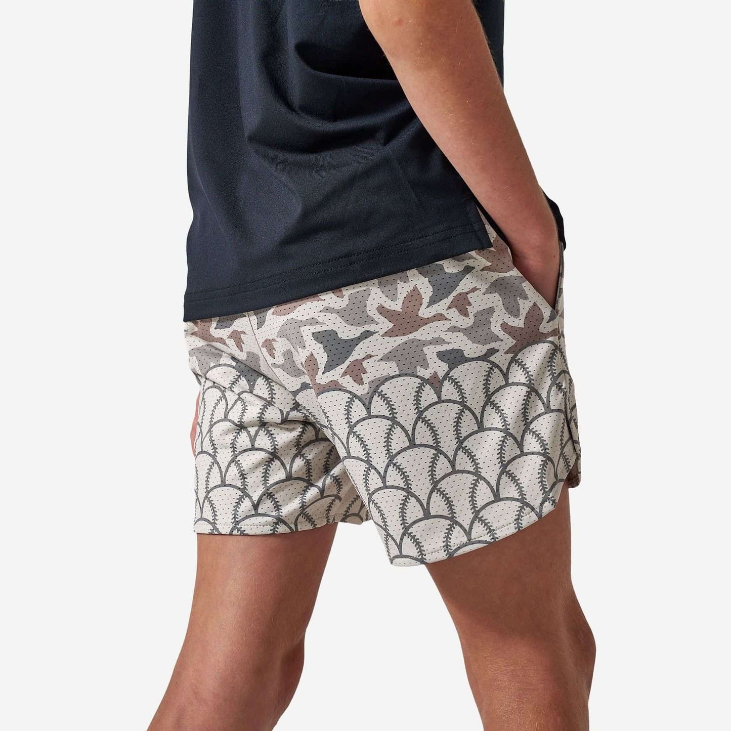 Burlebo Youth Mesh Training Shorts - Fowl Ball - Classic Deer Camo