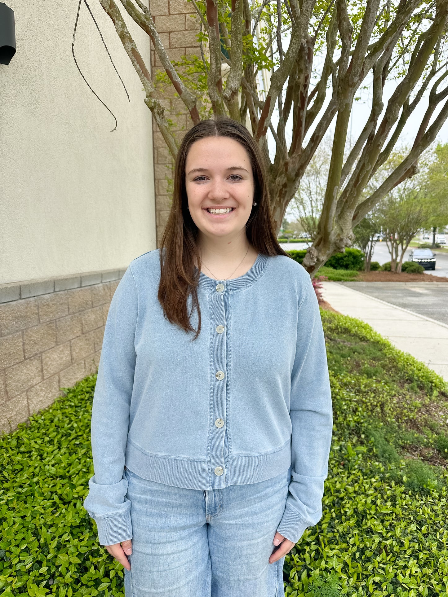 Daily Knit Denim Cardigan - Ocean Air Indigo