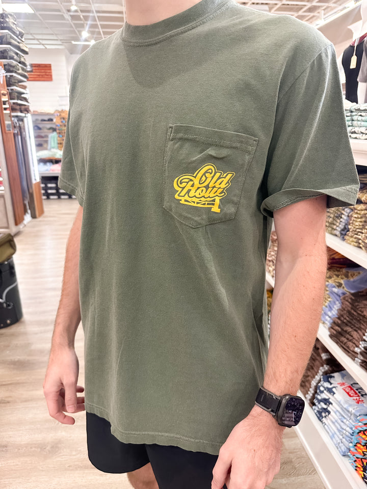 Old Row Desert Drive S/S Pocket T-Shirt - Moss