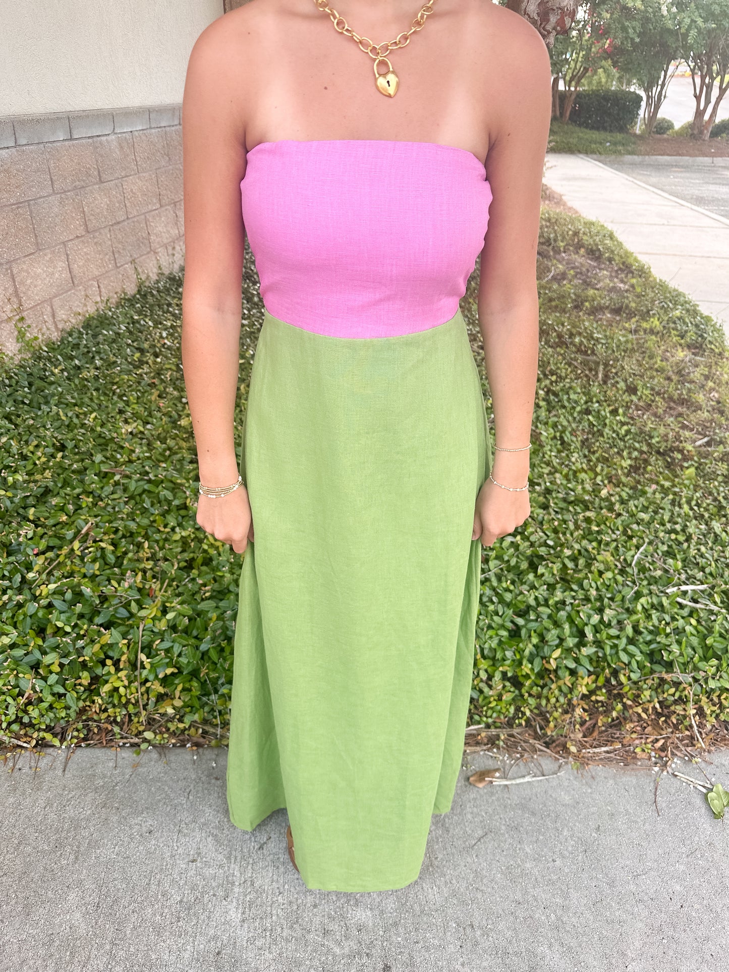 Hailey Colorblock Maxi Dress - Purple