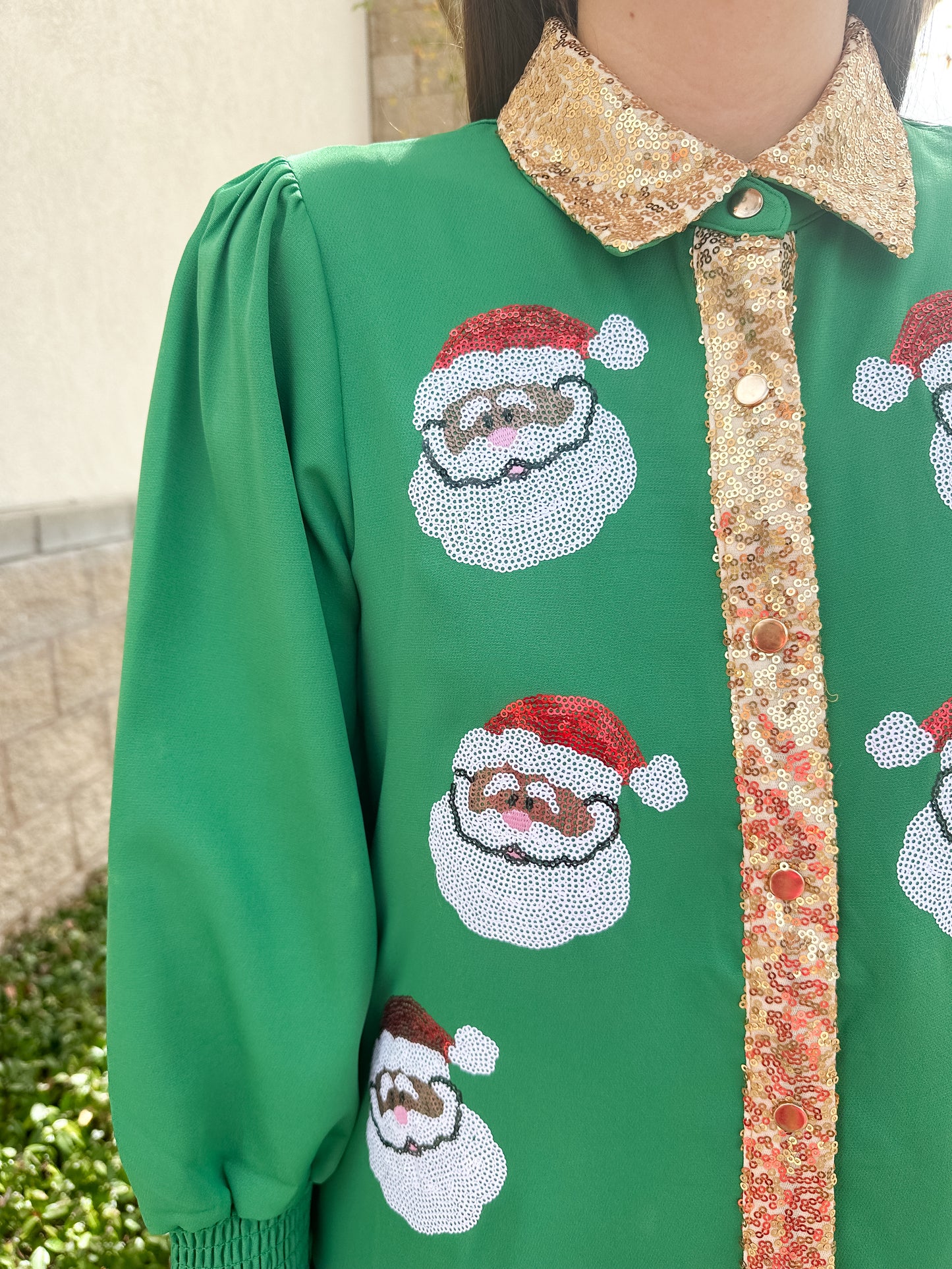 JM Santa Button Down Dress