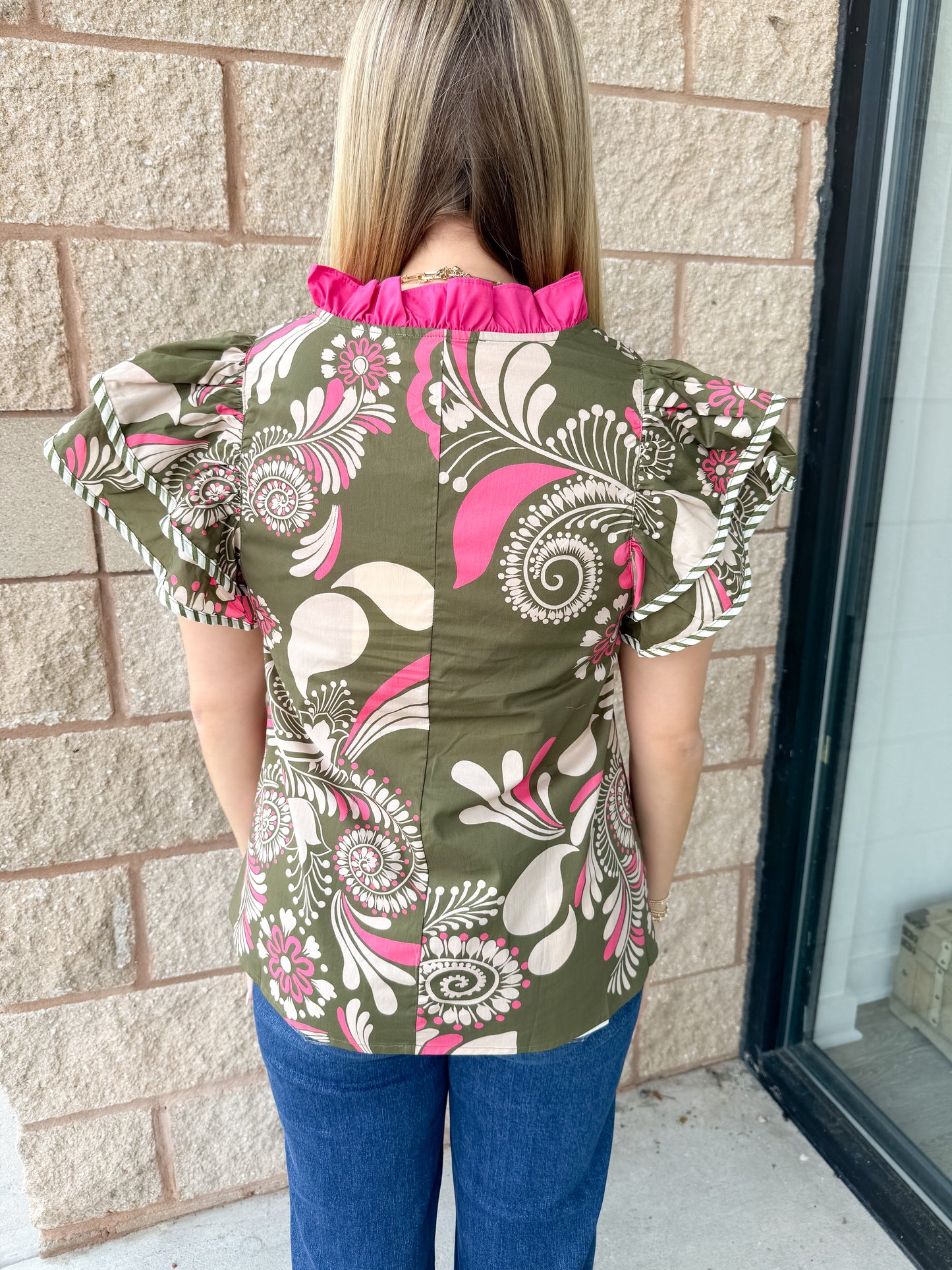 Lucy Contrast Trim Top