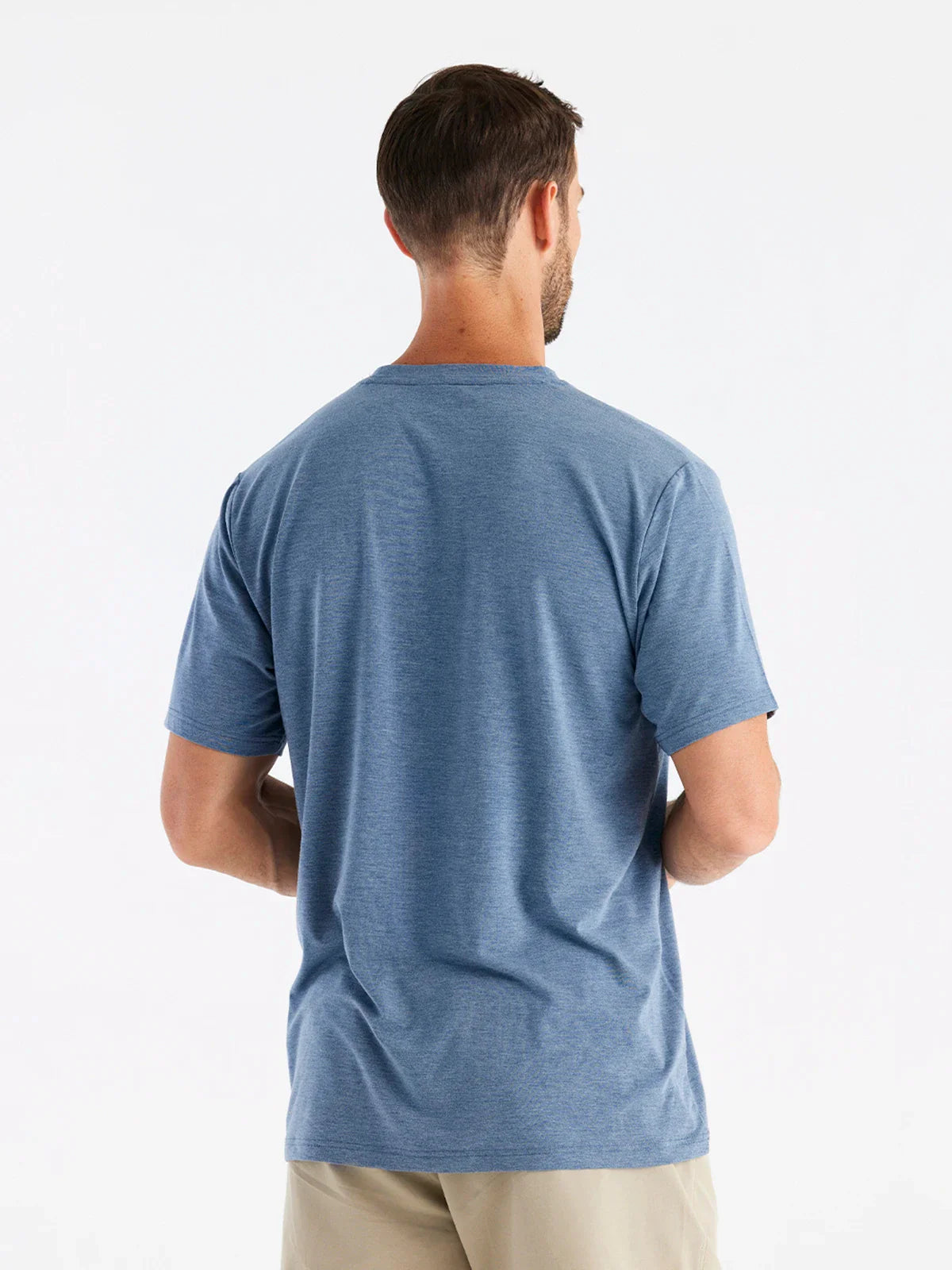 Free Fly Men’s Bamboo Flex Pocket Tee - Heather Deep Water