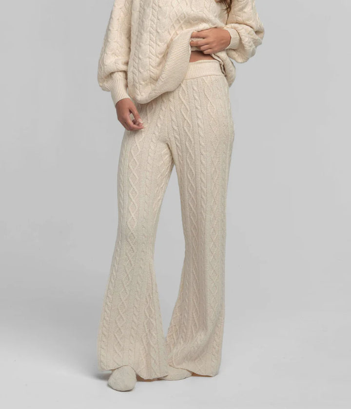 SSCO Women’s Comfy Cozy Sweater Pants - Parchment