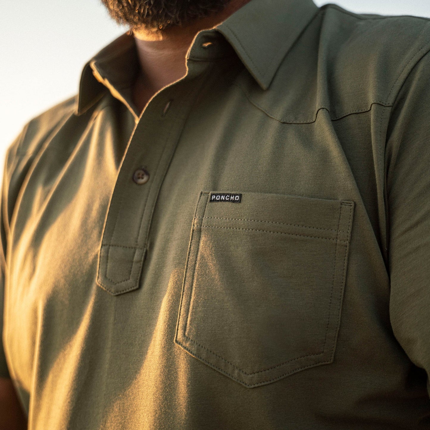 Poncho Men’s “The Jalapeño Cream Cheese” Regular Pima Cotton Polo - Moss Green