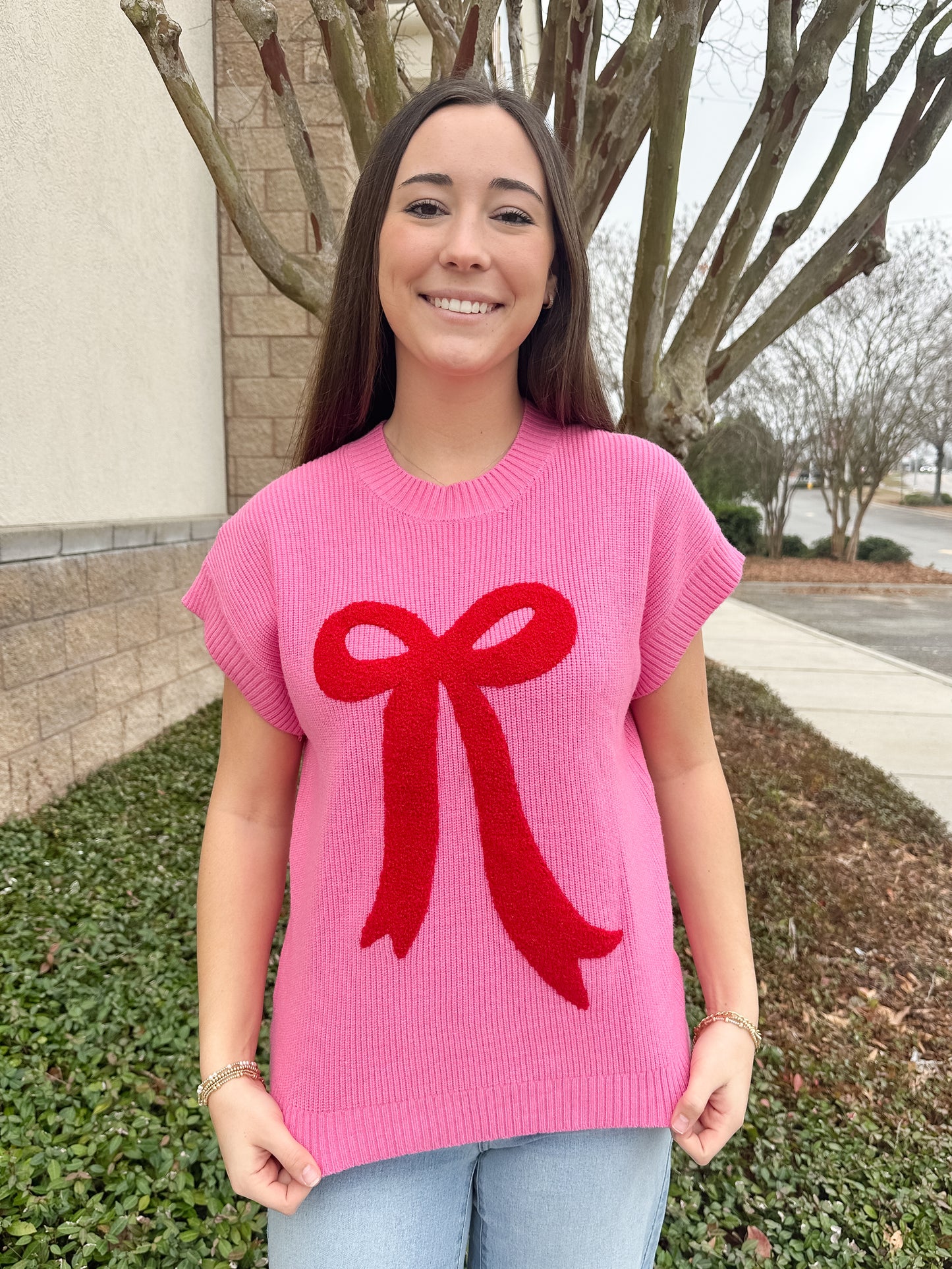 Josie Boucle Bow Sweater