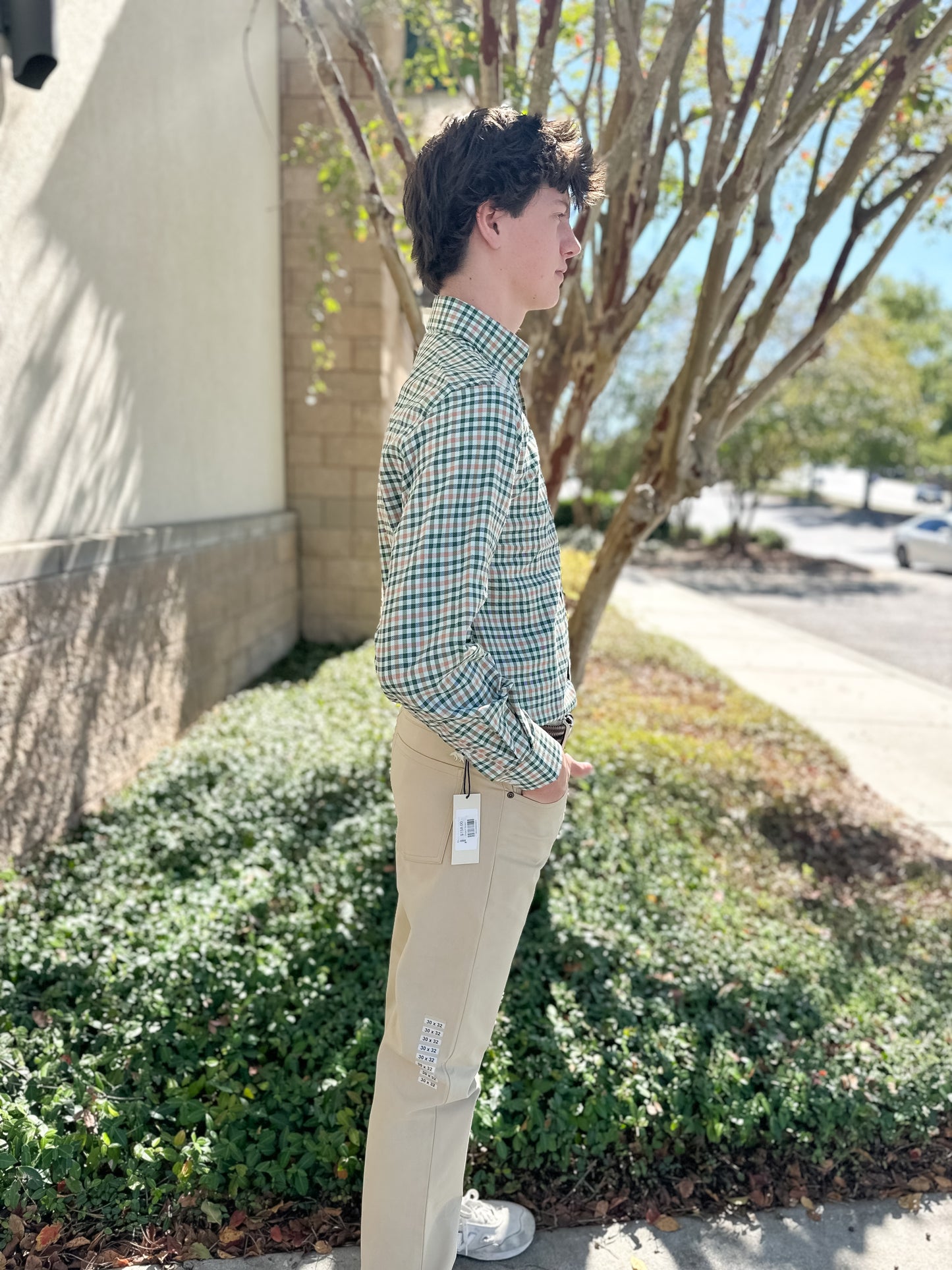 S. Casanova F25 Maxwell Check Button Down - Gentry