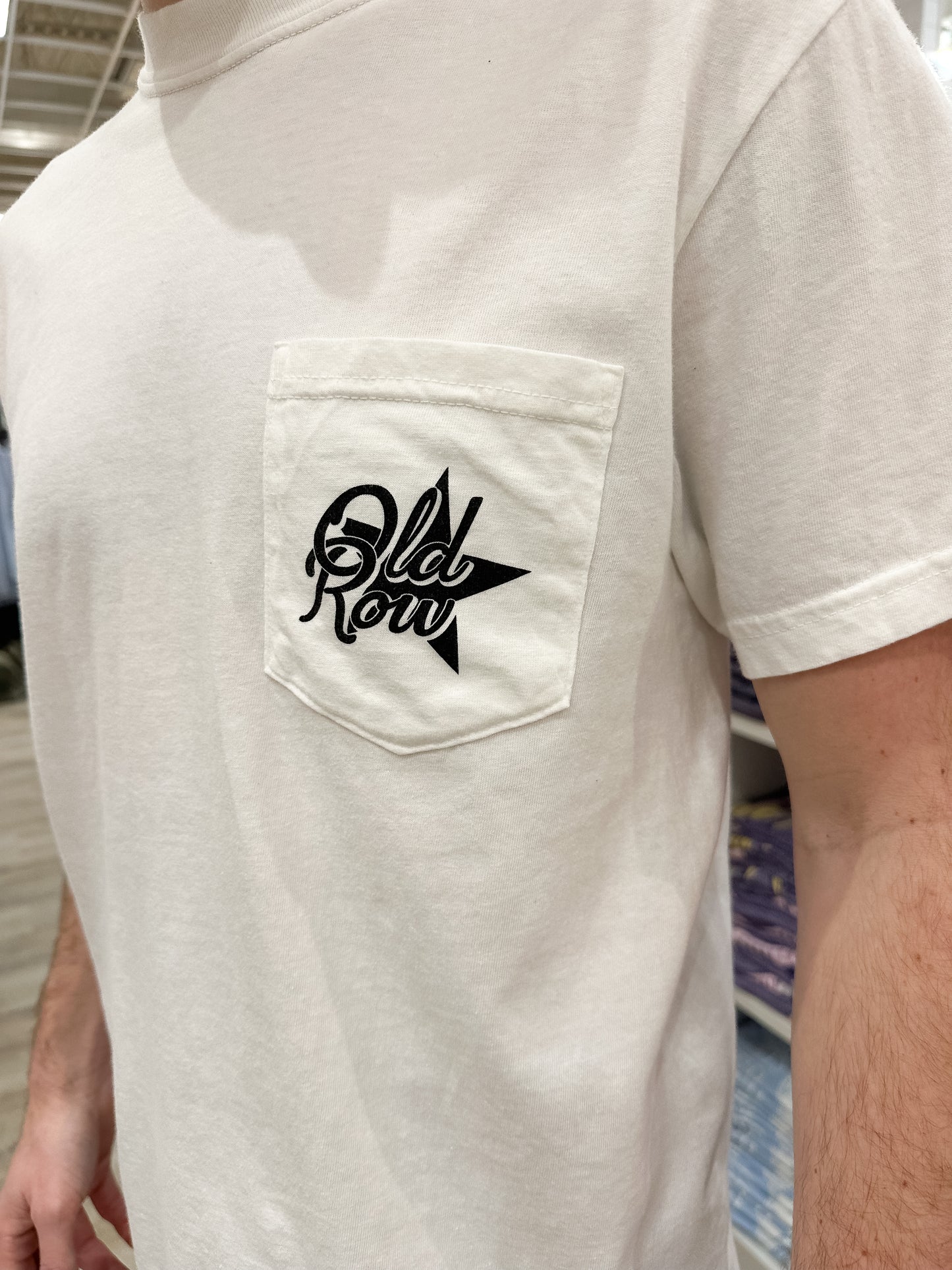 Old Row Party All Night S/S Pocket T-Shirt - White