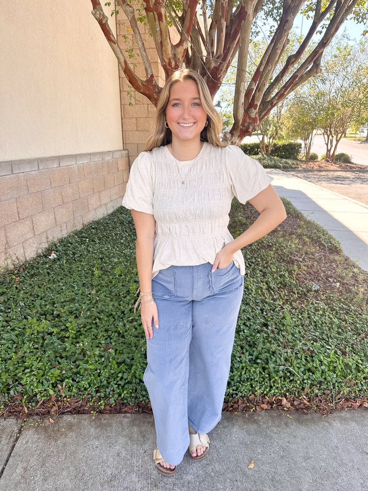Abby Corduroy Pants - Blue