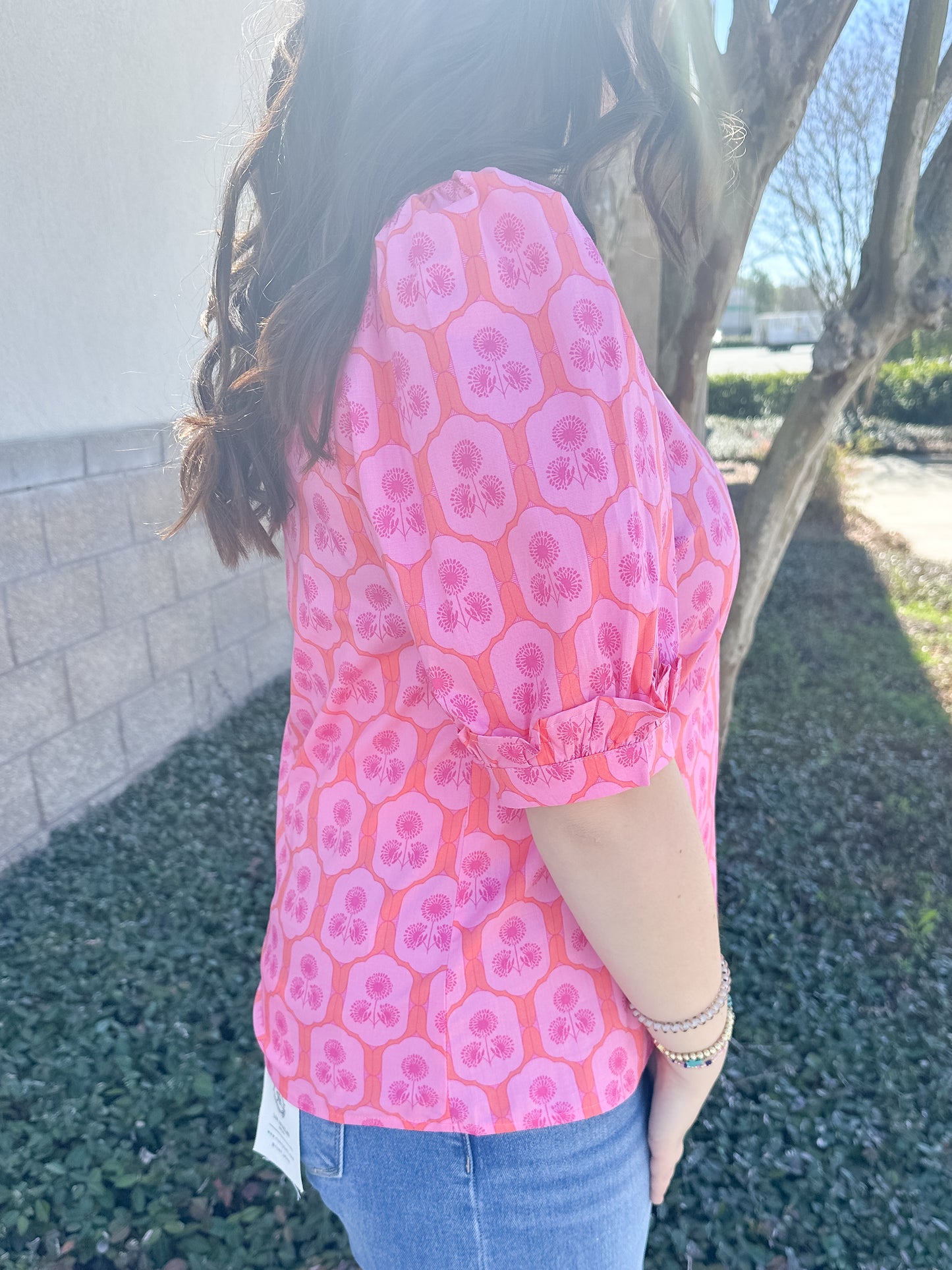 Colette Top - Rosette Charm Pink