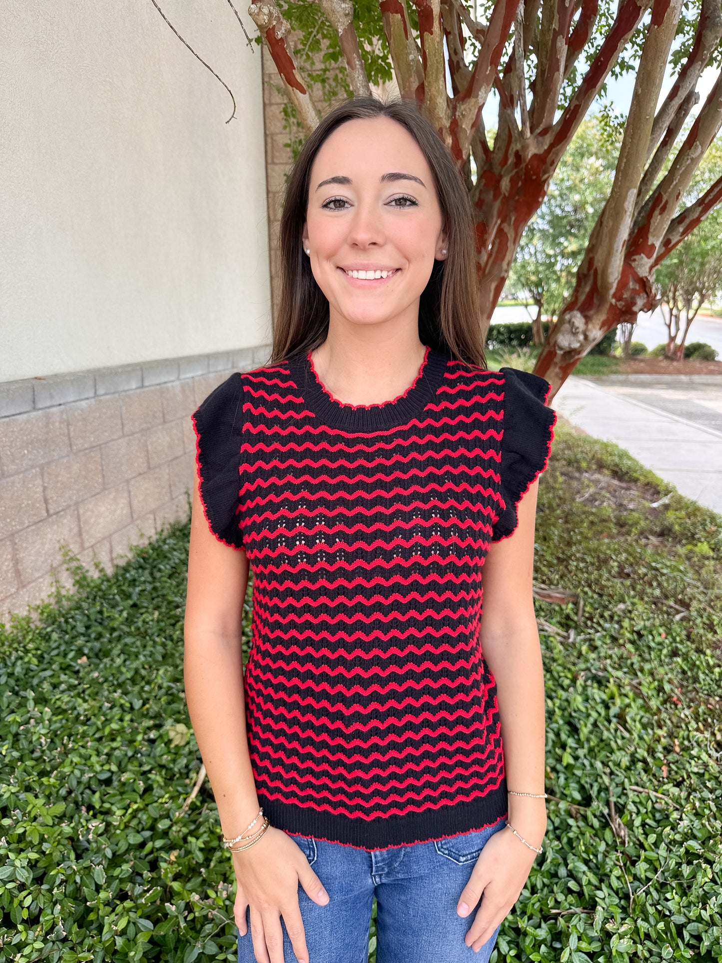 Oakley Sweater - Red & Black