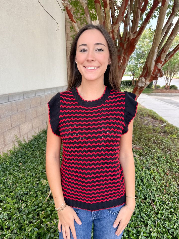 Oakley Sweater - Red & Black