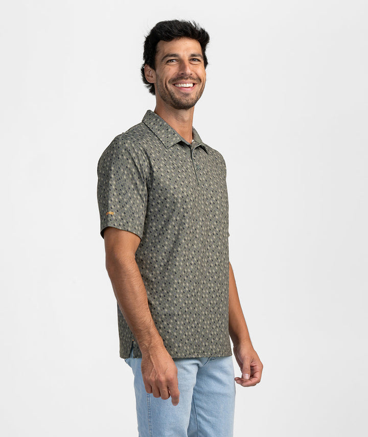 SSCO Men’s Southern Sportsman Printed Polo - Georgia Pine
