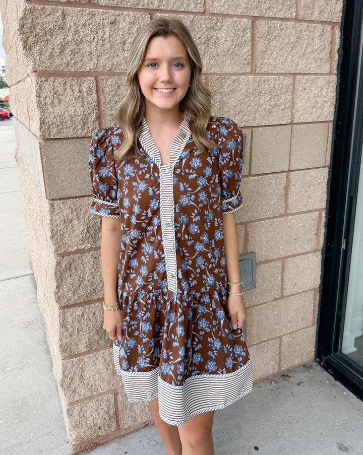 Bluebell Vintage Dress - Brown