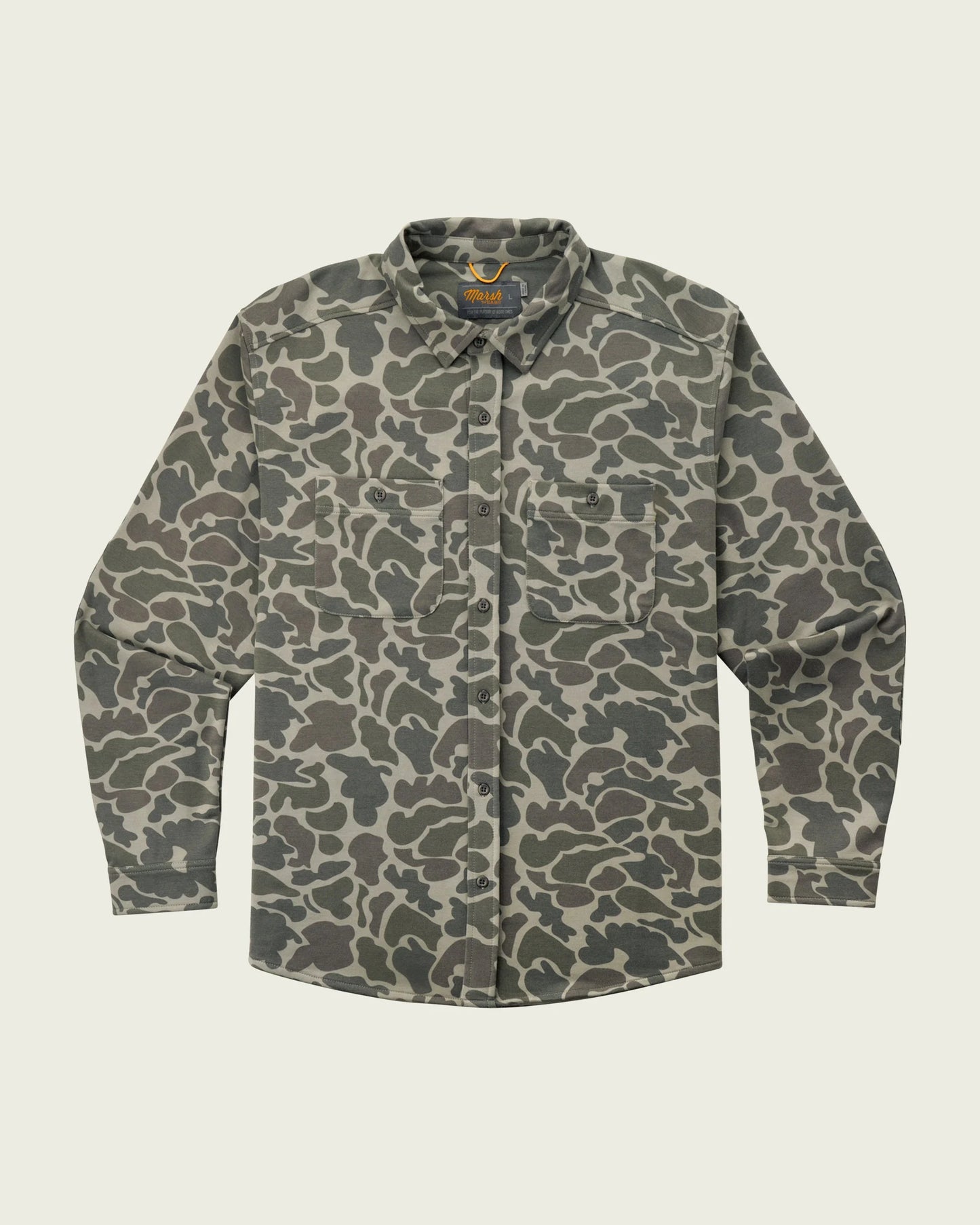 Marsh Wear Men’s Fireside Overshirt - Dark Green Mallard Camo