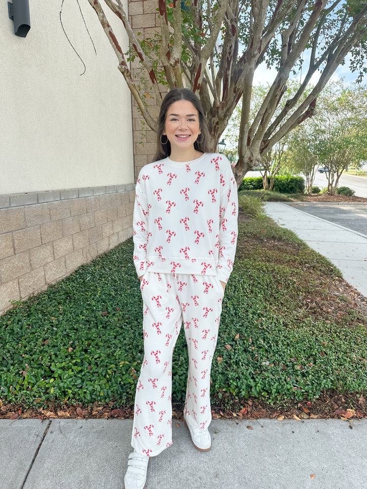 MS Sophie PJ Pant Set - Candy Canes