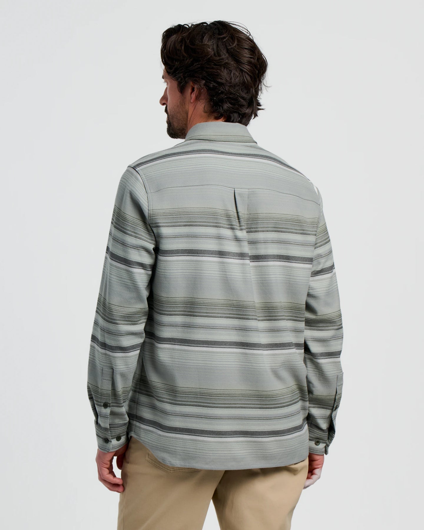 FreeFly Men’s Seawool Flannel Shirt - Sagebrush Stripe