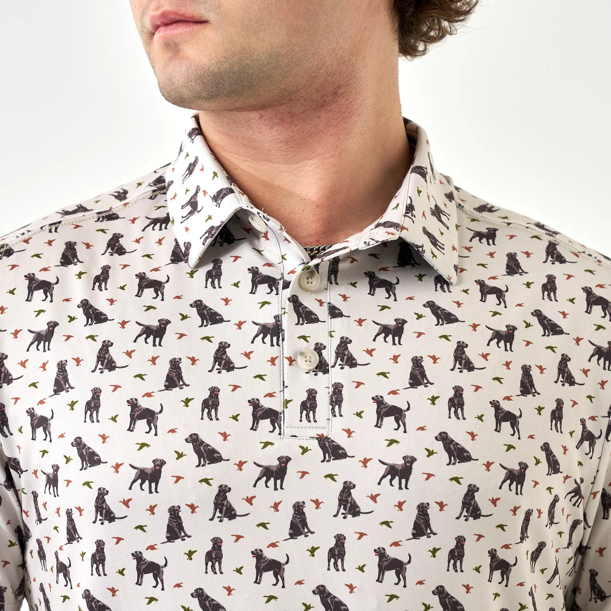 Burlebo Men’s Performance Polo - Ducks And Dogs