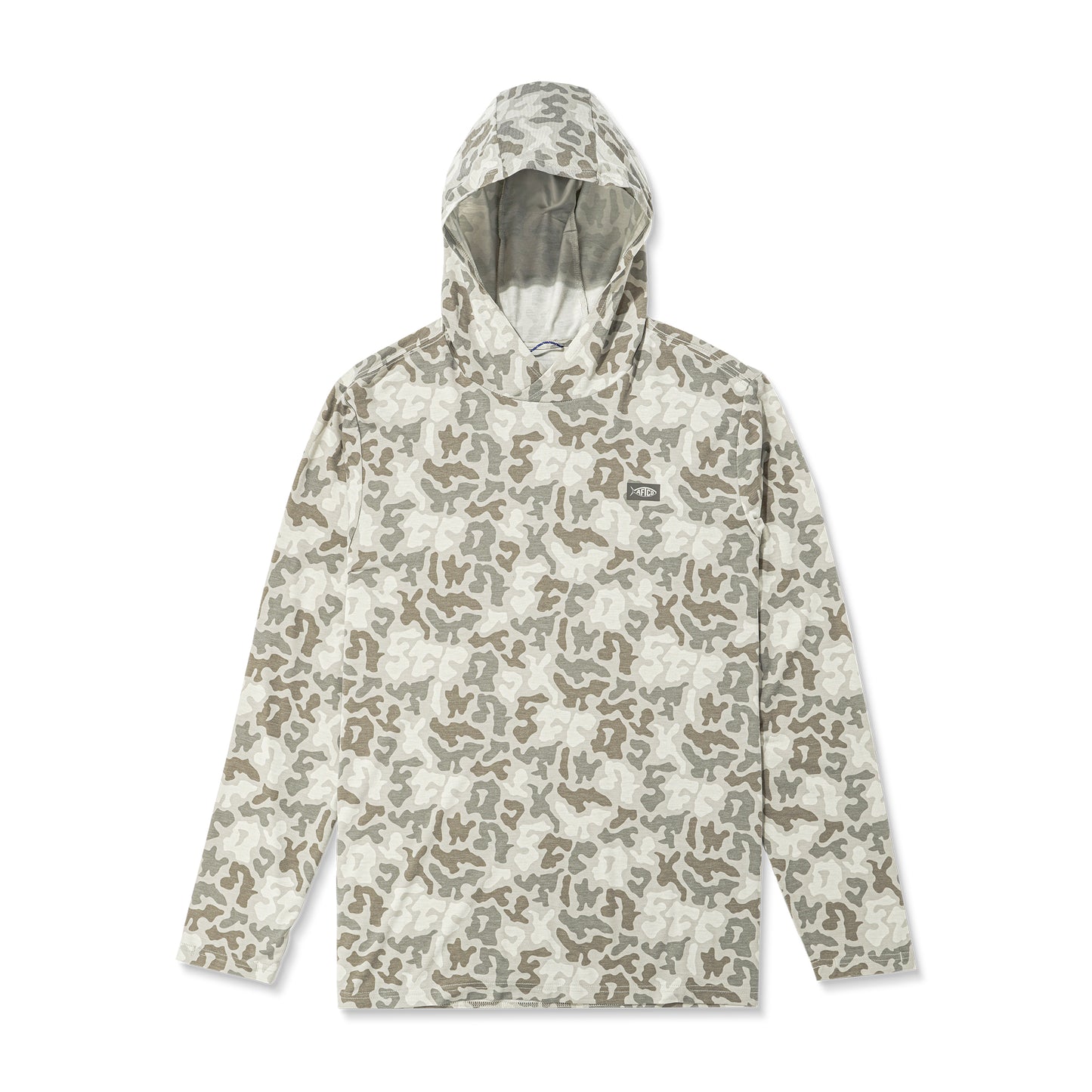 Aftco Men’s Ocean Bound Printed Hoodie - Sand Grouper Camo