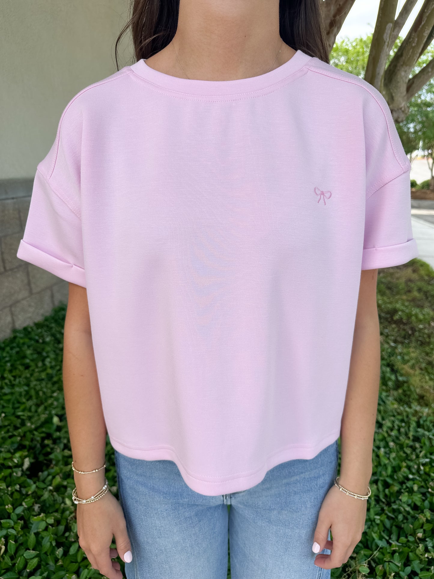 Maxine Crop Tee - Blush